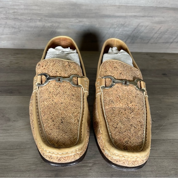 Donald Pliner Natural Tan Made In Italy Loafers Slip On Dress Shoes Mens 9M‎ main image 16